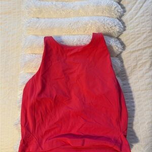 Hot pink lululemon high neck sports bra / top